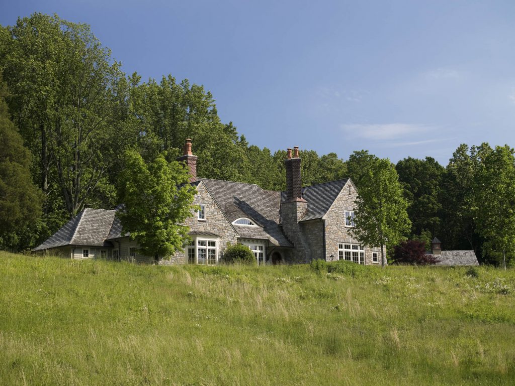 Home in bucolic setting with view of meadow