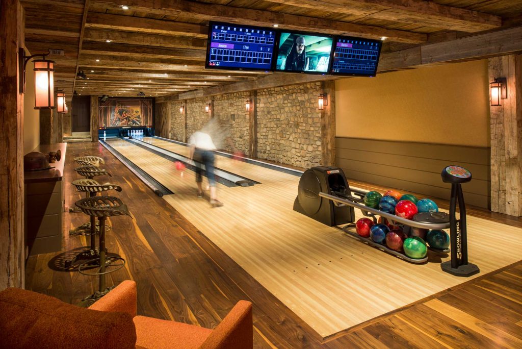 bowling alley in private residence