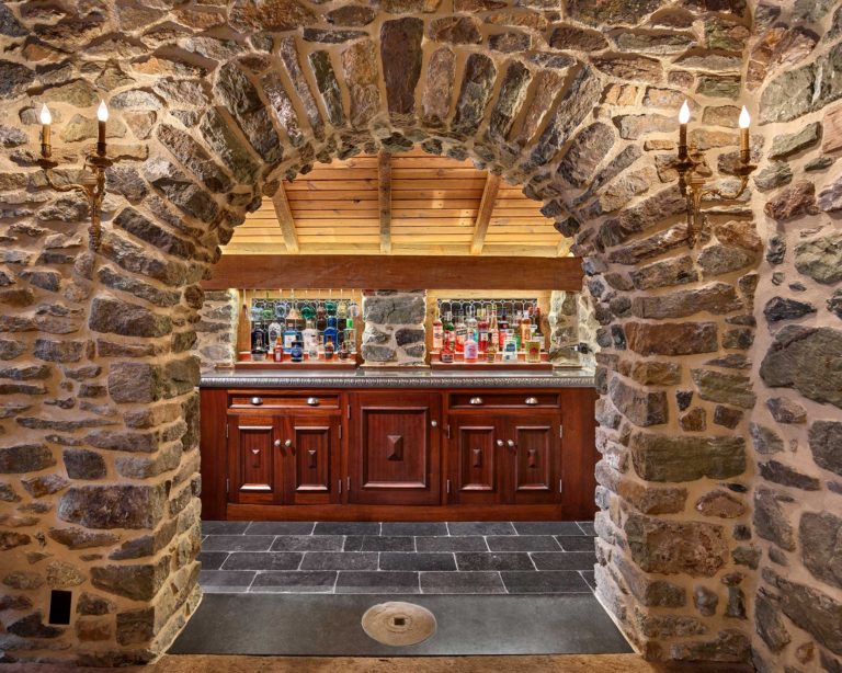 bar in wine cellar