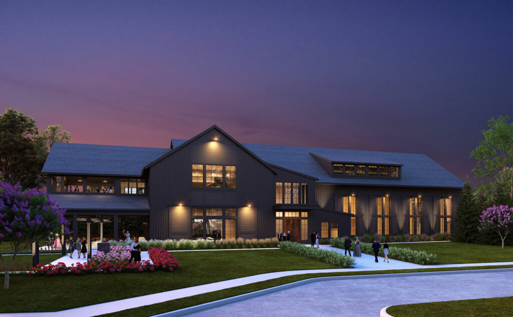 The Ivy at Ellis Preserve exterior evening rendering