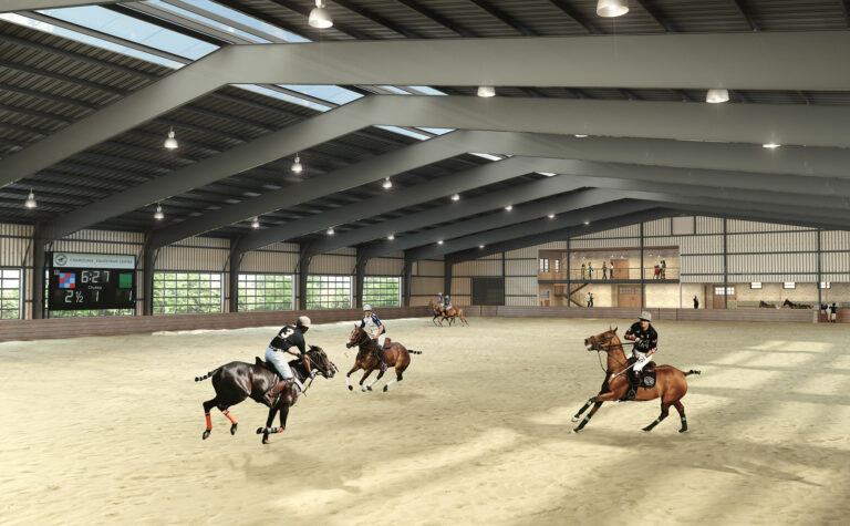 equestrian design of indoor arena for the Work to Ride program at the Chamounix Equestrian Center