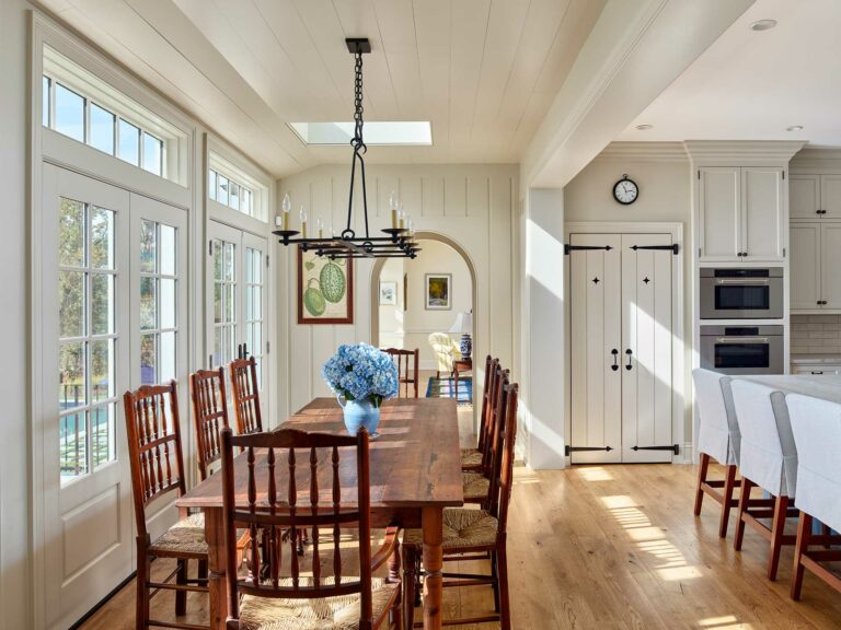 Chester County farmhouse breakfast area adjoining kitchen