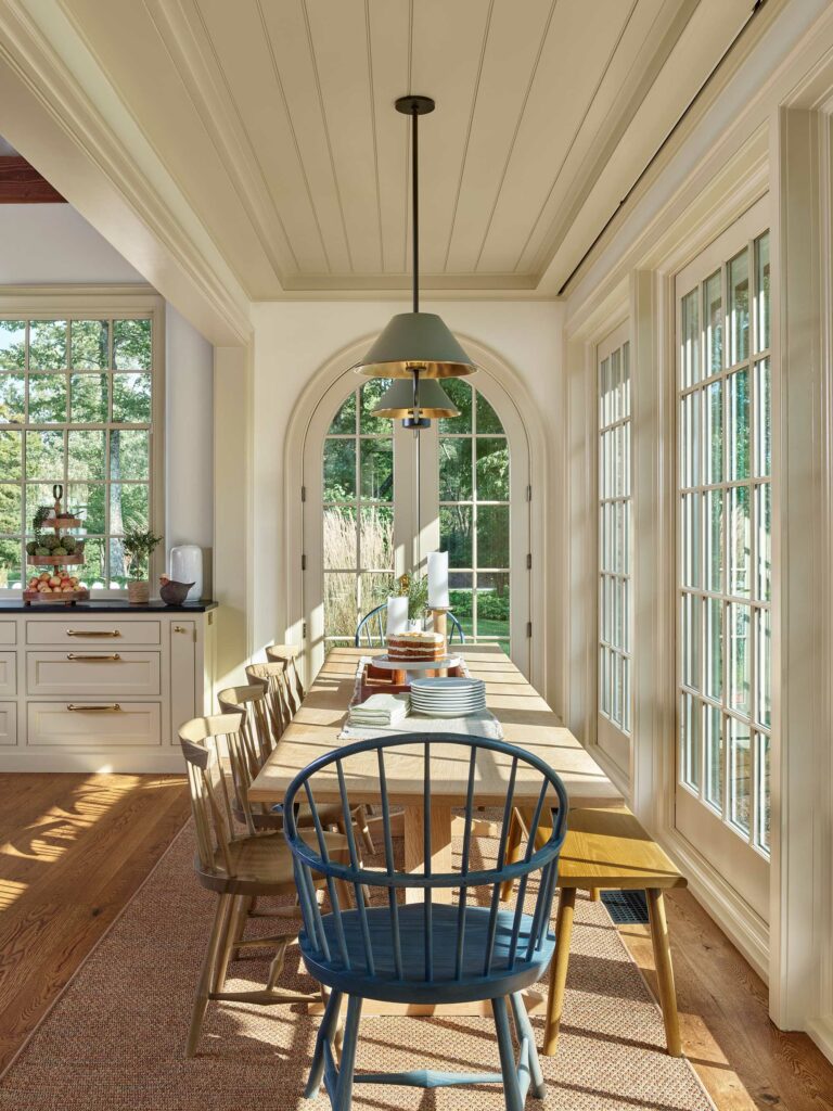 New breakfast room in Brognard Okie farmhouse in Willistown