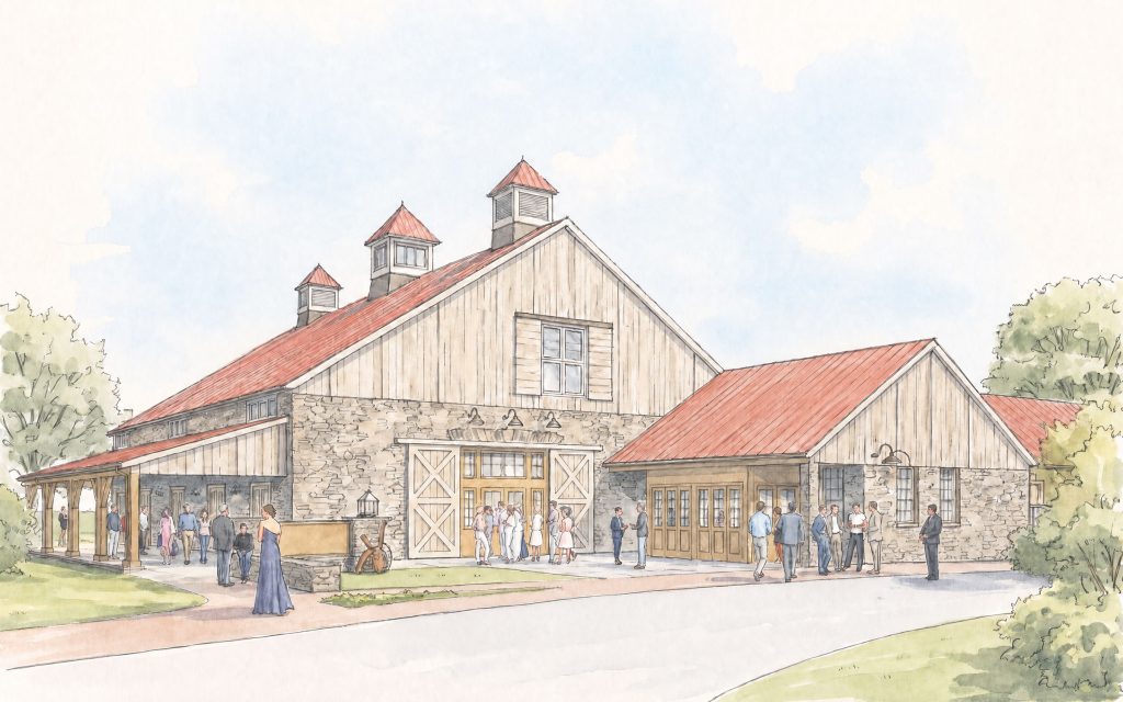 rendering of an event barn
