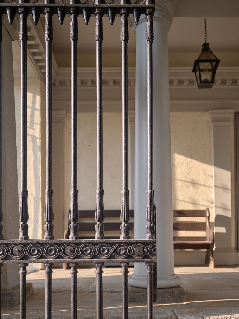 Cast iron original gate restored as part of Laurel Hill Gatehouse Exterior Rehabilitation