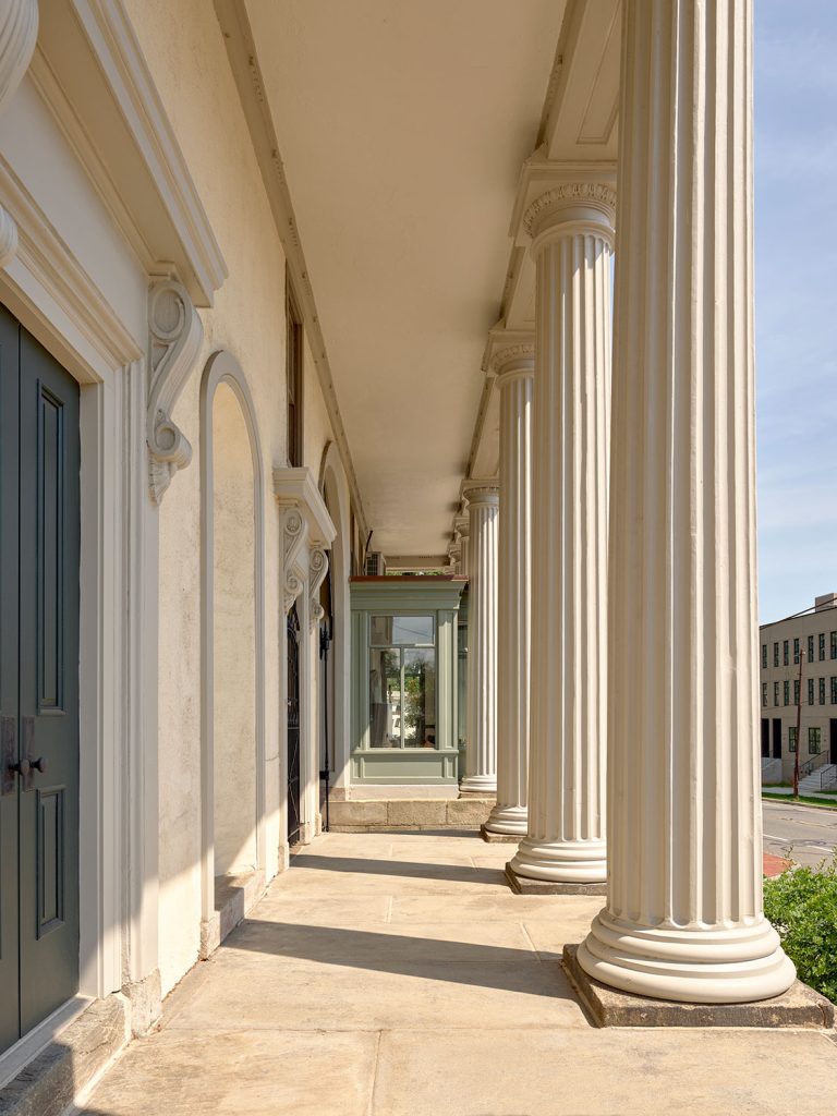 column, niche and historical door as part of the Laurel Hill Gatehouse Exterior Rehabilitation