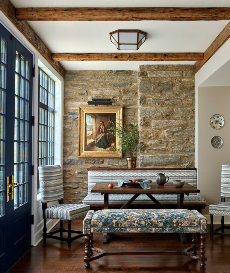 Banquette in Main Line Manor in Gladwyne
