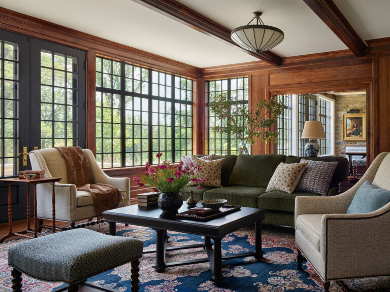 Family room addition in Main Line Manor in Gladwyne