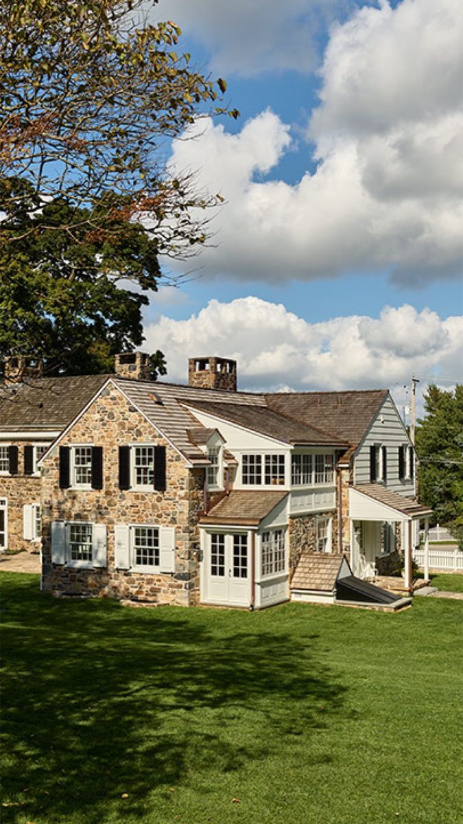 The finished addition and renovations at Dower House retain all the charm