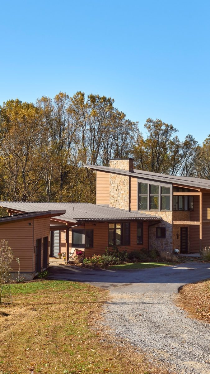 It's not uncommon for contemporary homes to be viewed as hard-looking or